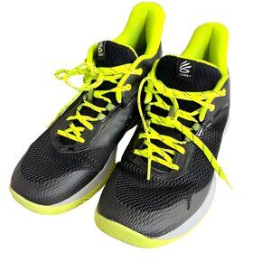 Under Armour Curry 3Z6 Basketball Shoes Size 10.5 Black Volt Green Mens Athletic